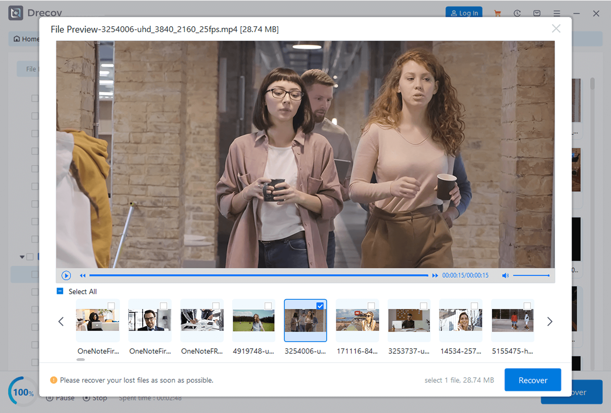 Preview and Select Files