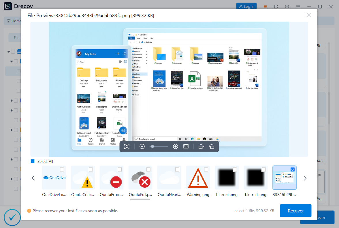 Step-by-Step to Recover Data with PandaOffice Drecov