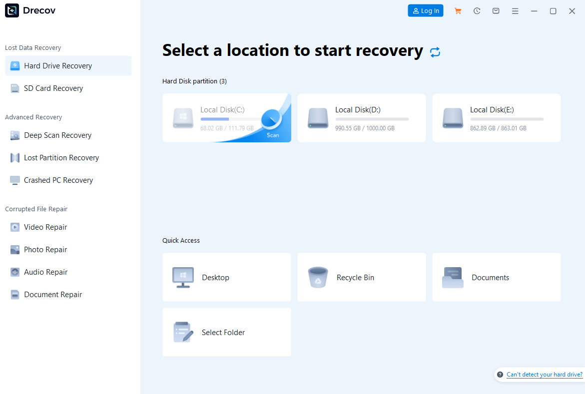 Step-by-Step to Recover Data with PandaOffice Drecov