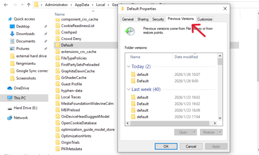 Steps for Recovering Deleted Chrome Bookmarks