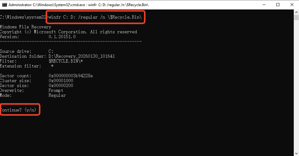 steps to recover data from recycle bin
