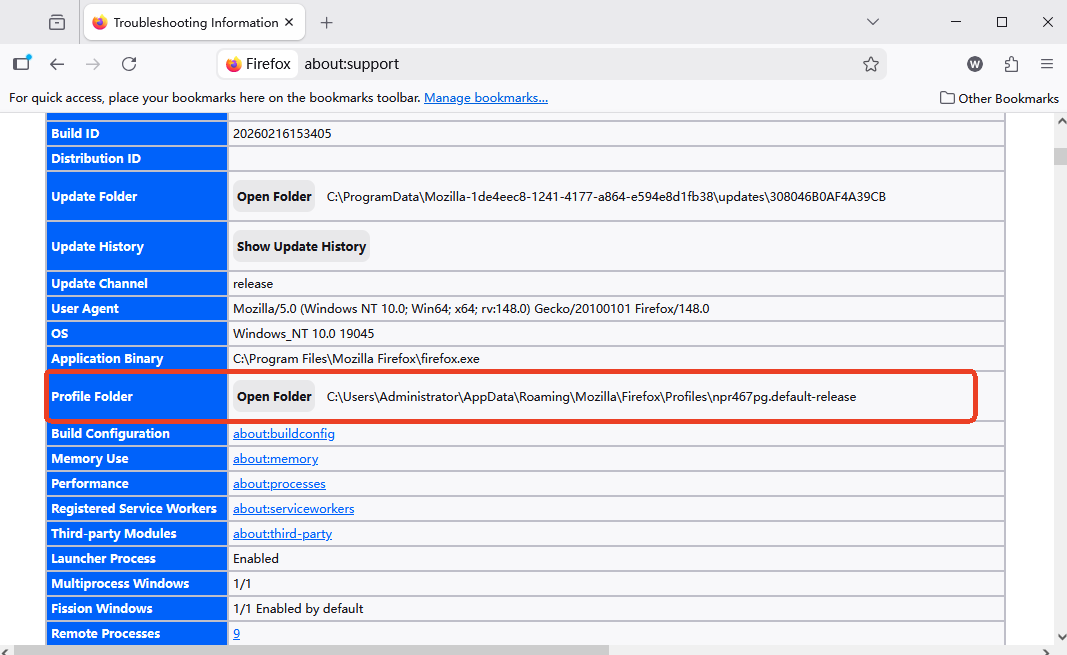 firefox bookmarks location