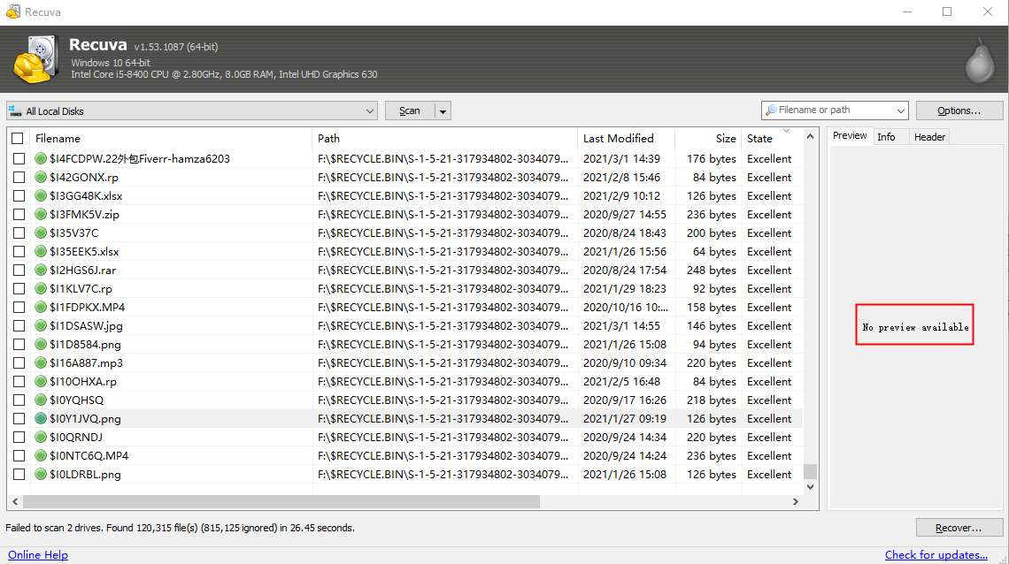 Step-by-Step to Recover Data with Recuva USB Data Recovery