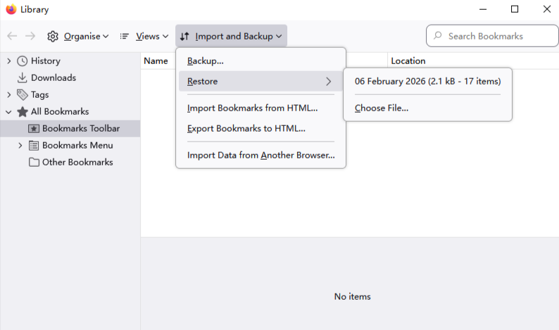 Steps to Migrate Firefox Bookmarks