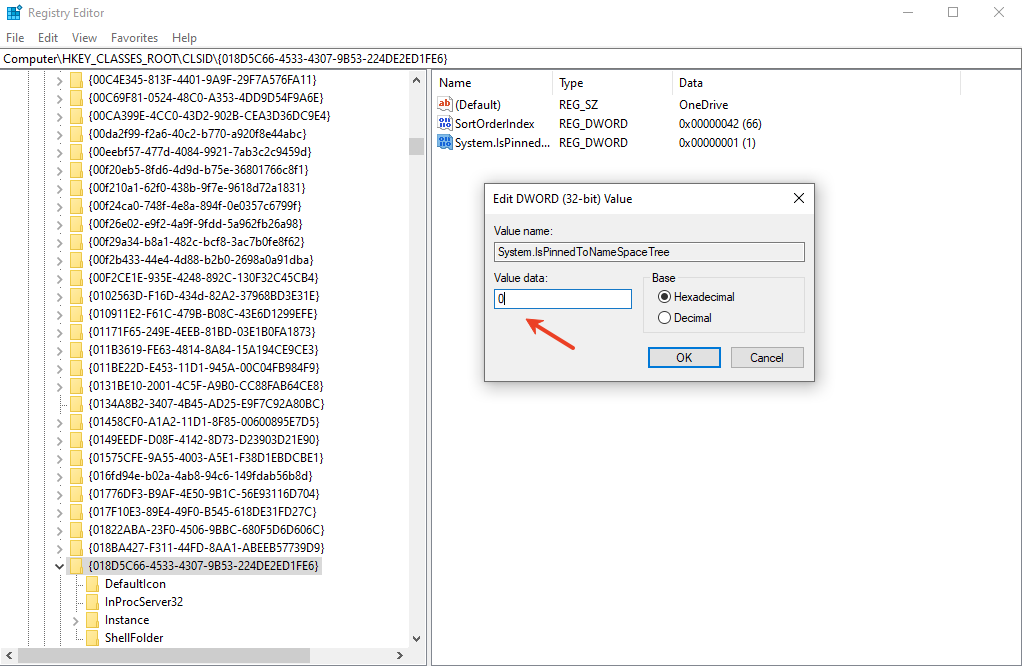 Steps to remove onedrive personal