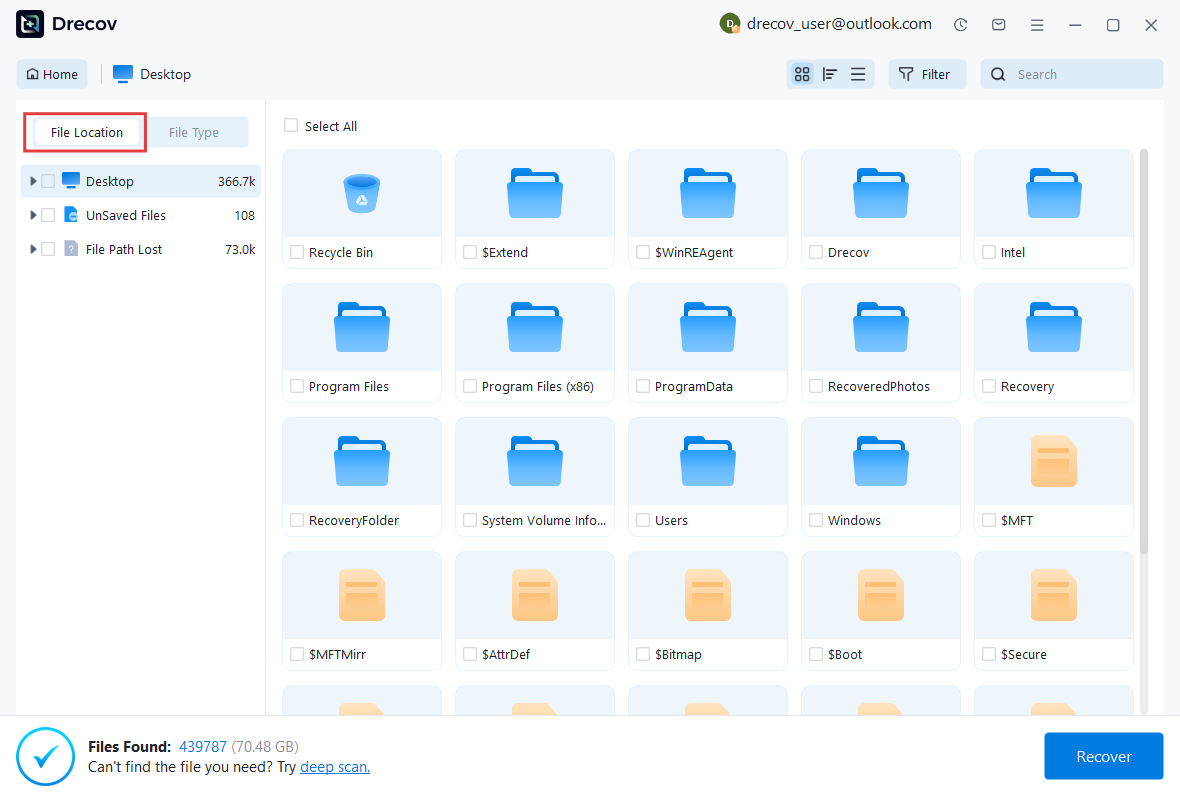 desktop data recovery step 3-1