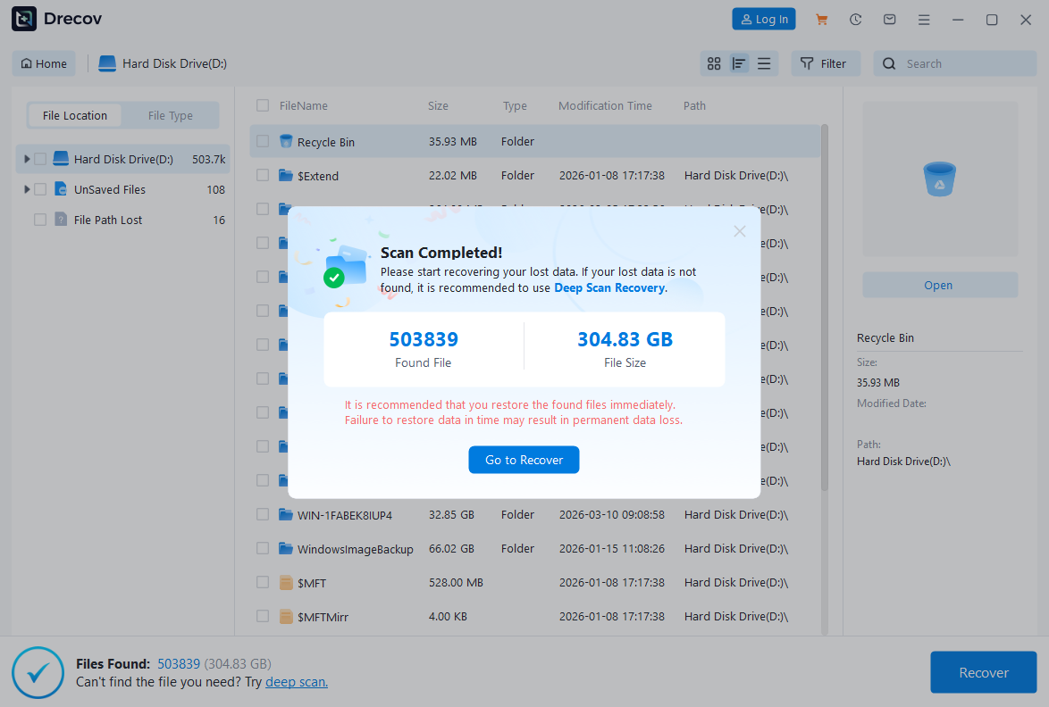 hard disk drive recovery step 2