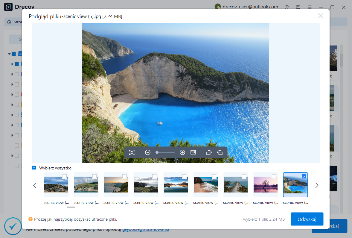 Krok po kroku do odzyskania danych za pomocą PandaOffice Drecov