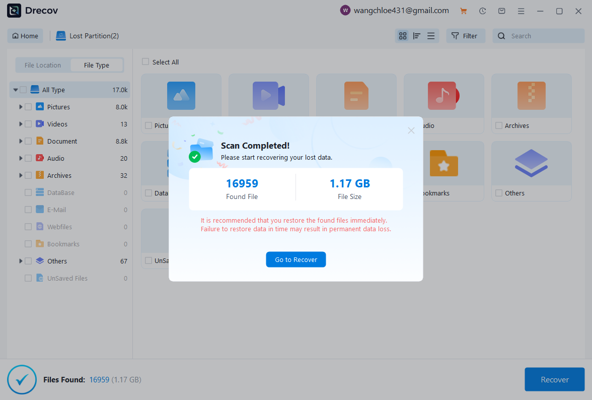 lost partition recovery step 2