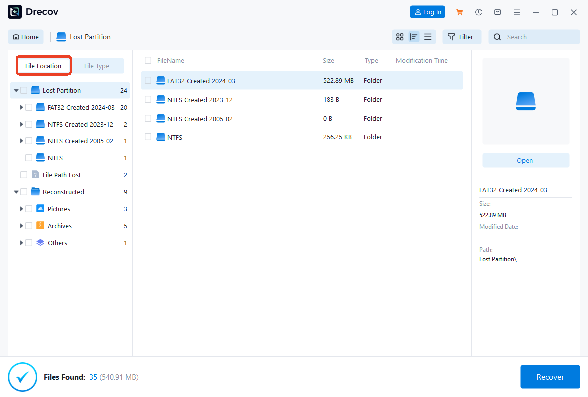 lost partition recovery step 3-1