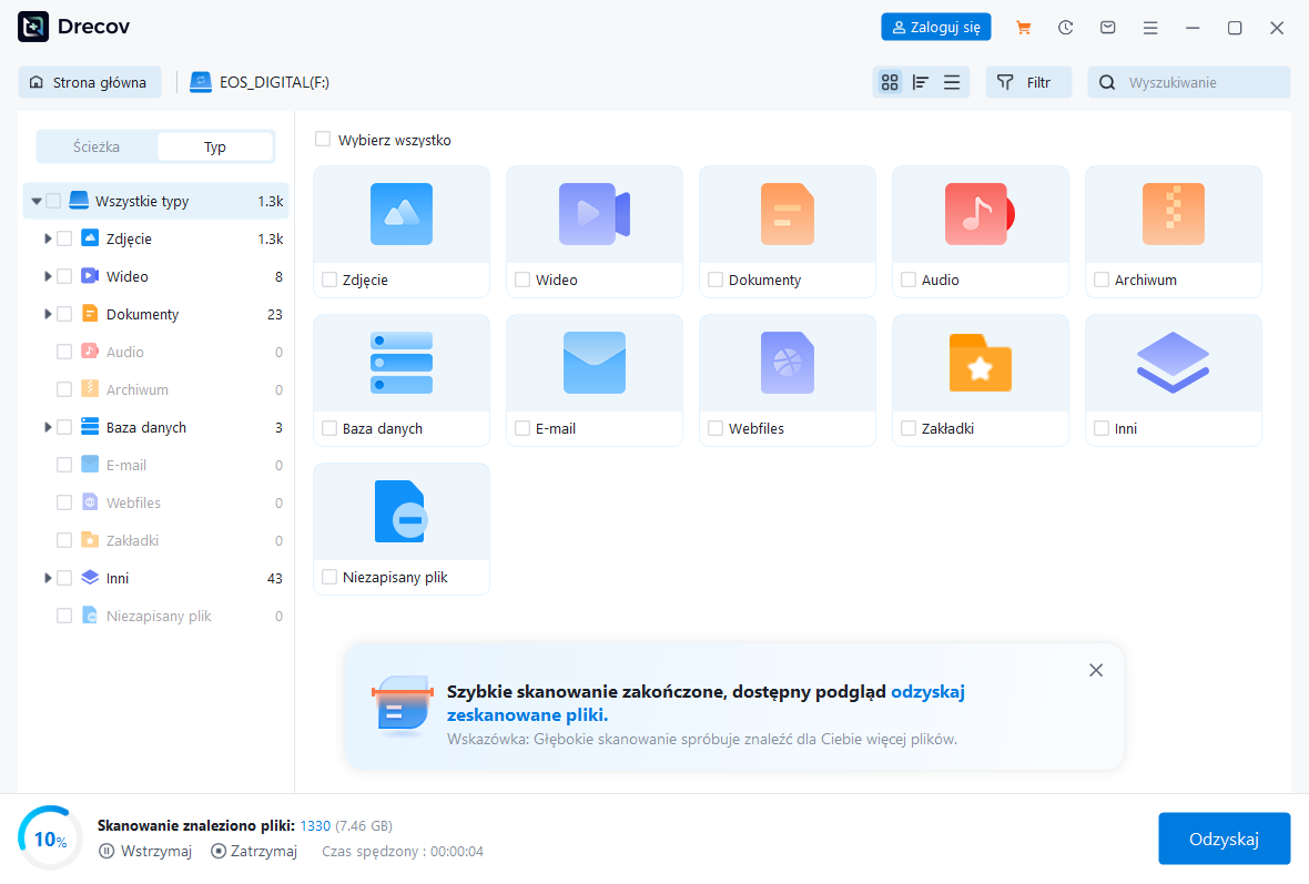 odzyskiwanie danych z karty sd