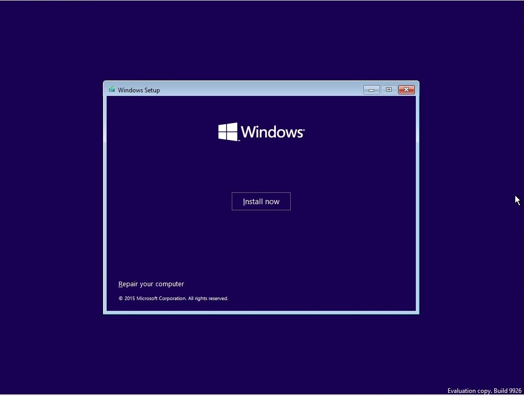 step to reinstall Windows 10 from USB