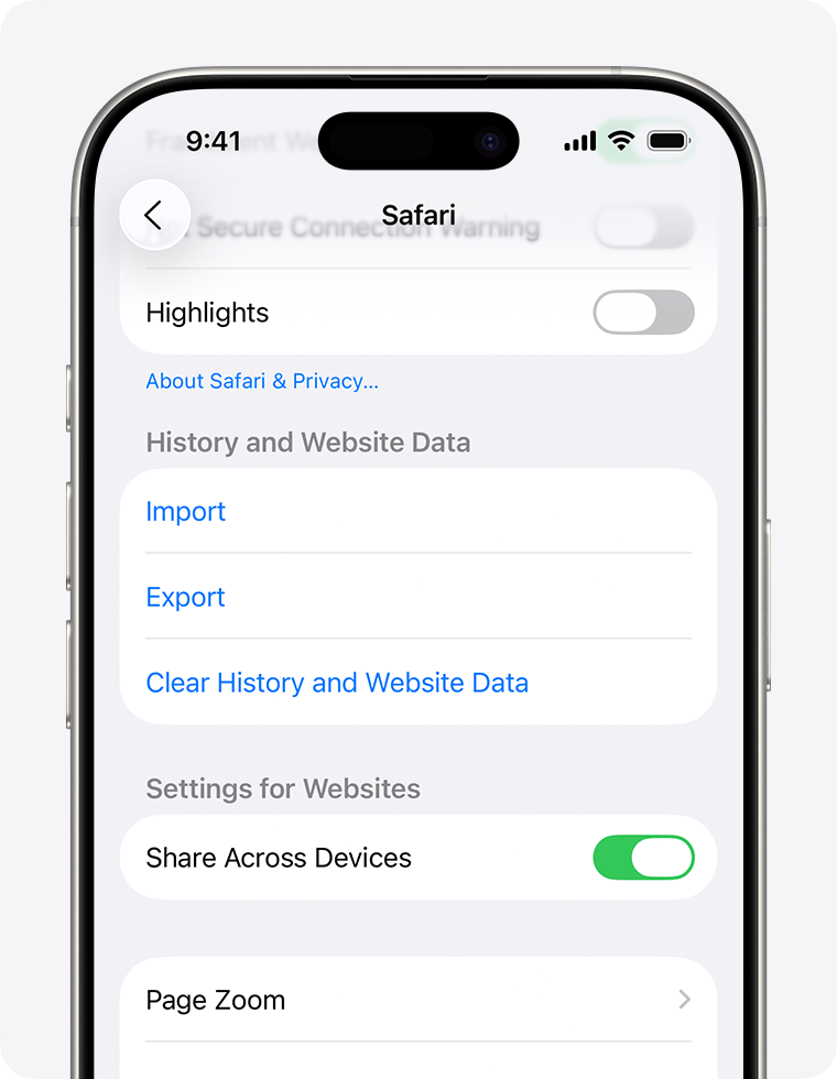 how do you delete safari history on iphone