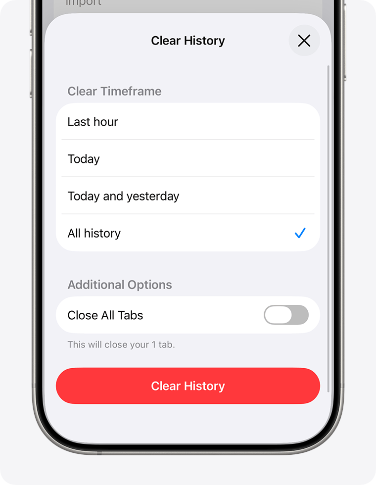 how do you delete safari history on iphone