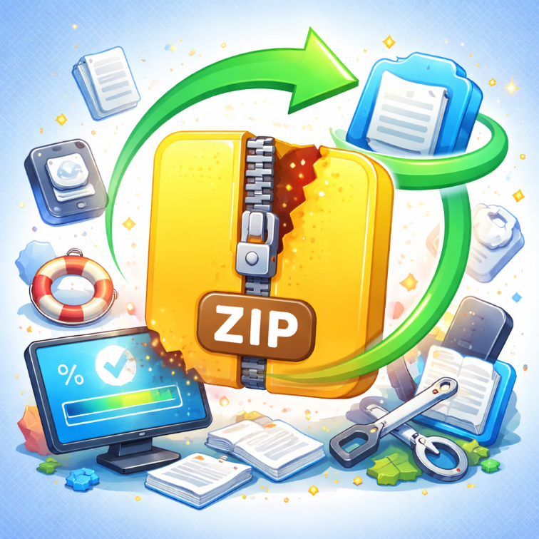recover zip files