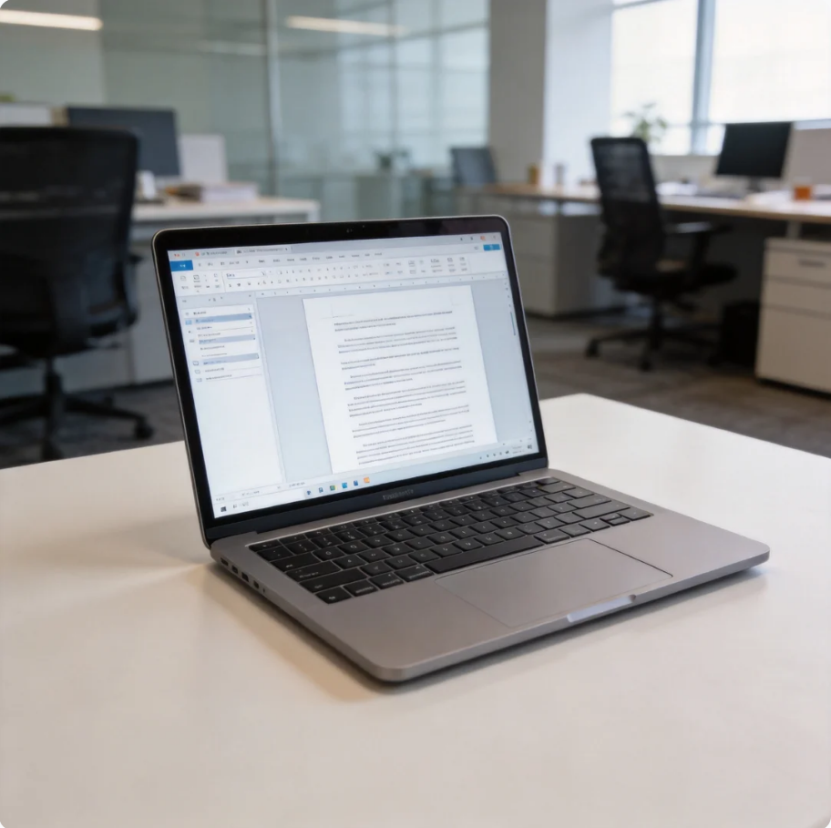 Word document opens