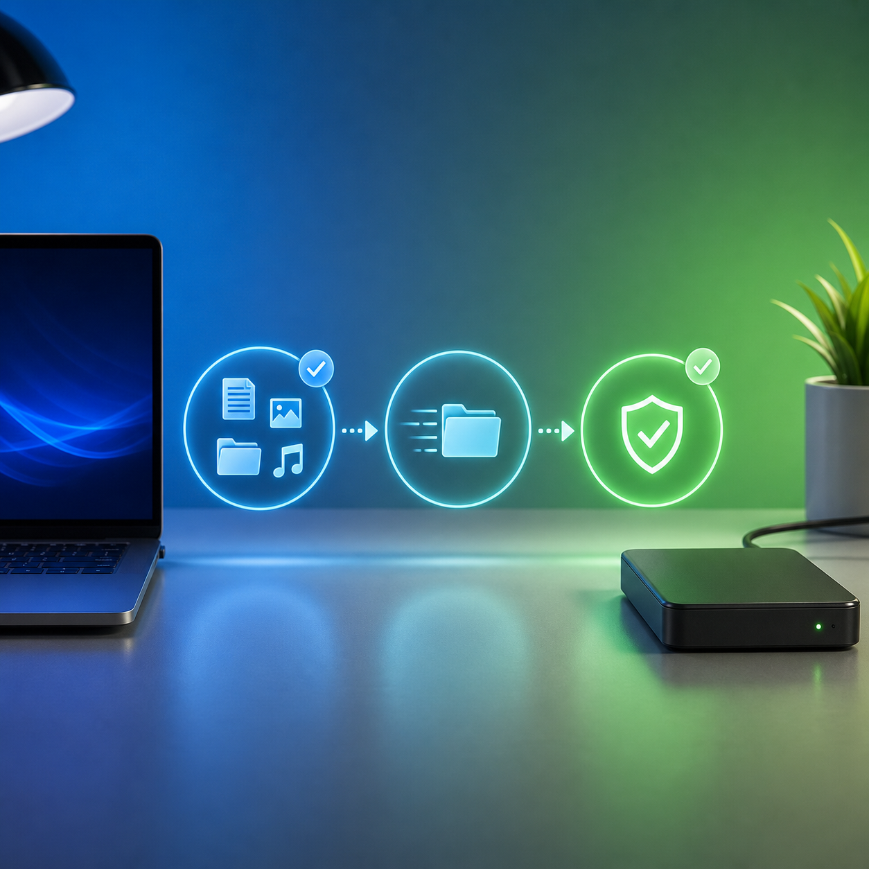 how to backup to external hard drive planning illustration