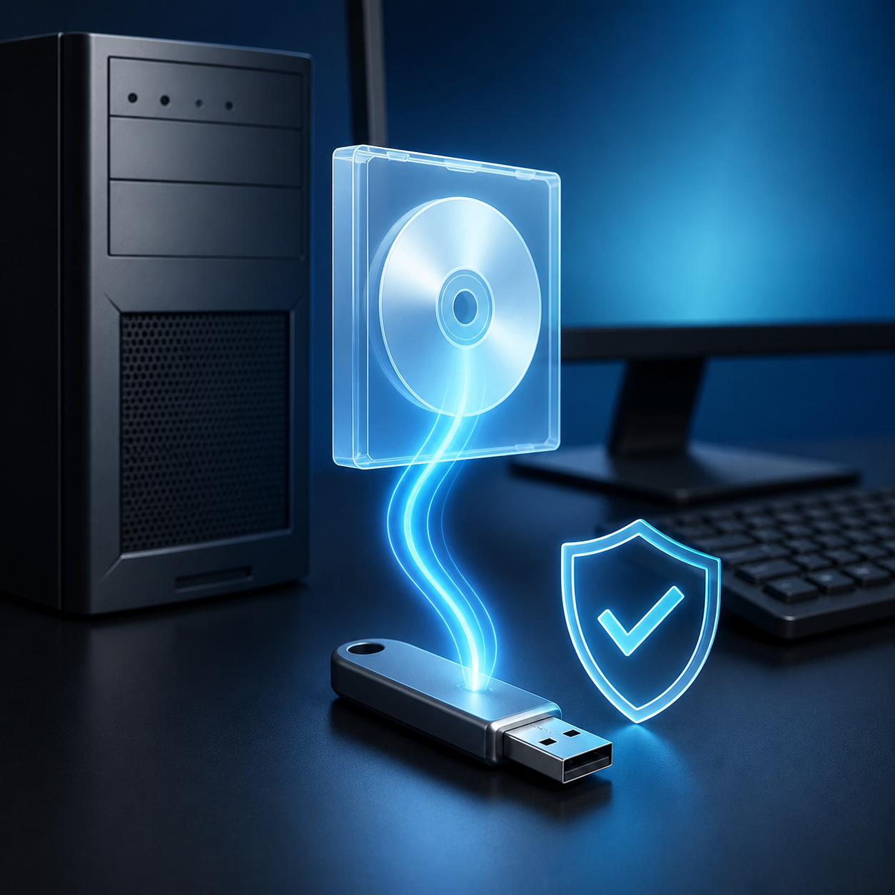 creating boot disk for Windows 10 boot recovery illustration