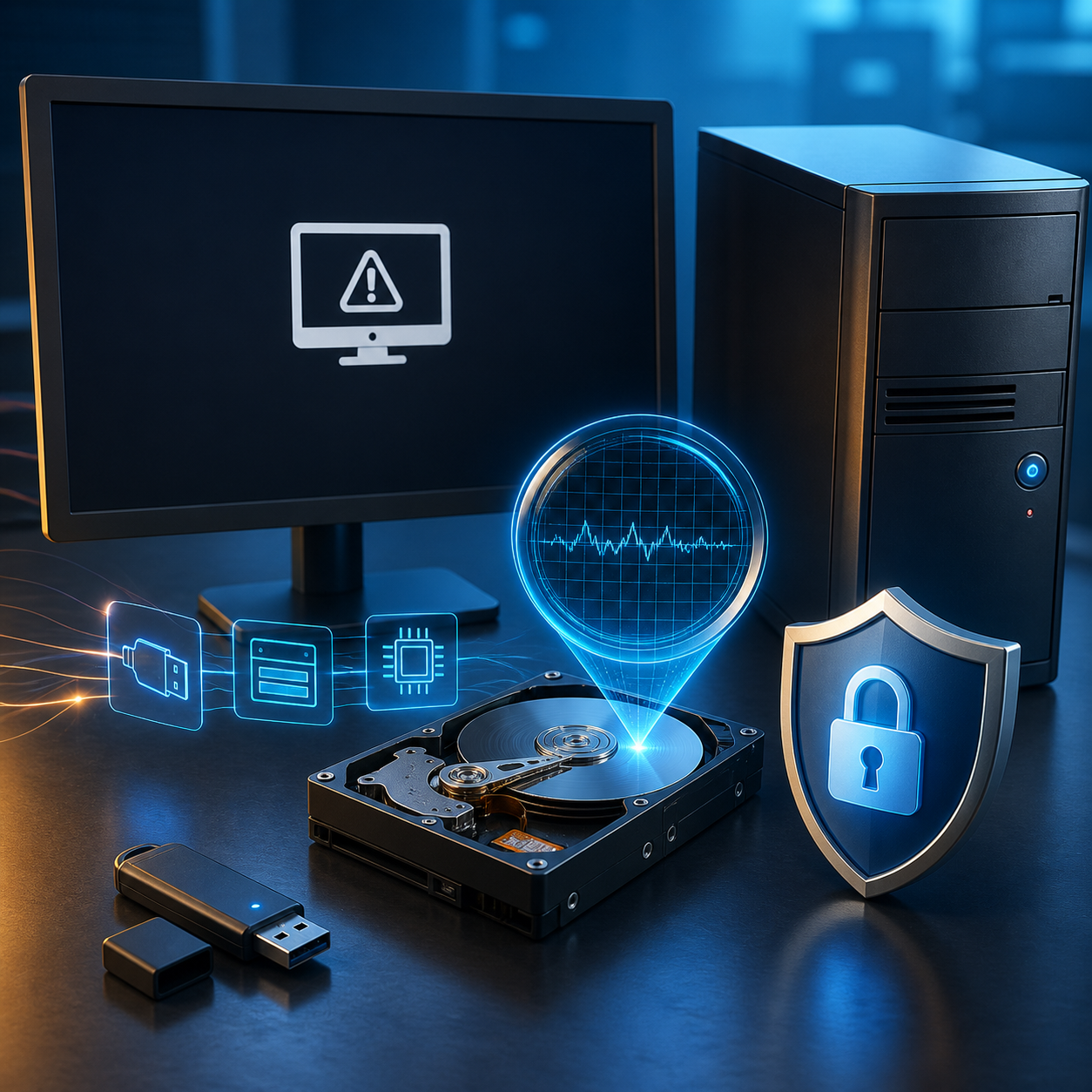 PC no bootable device found boot recovery illustration