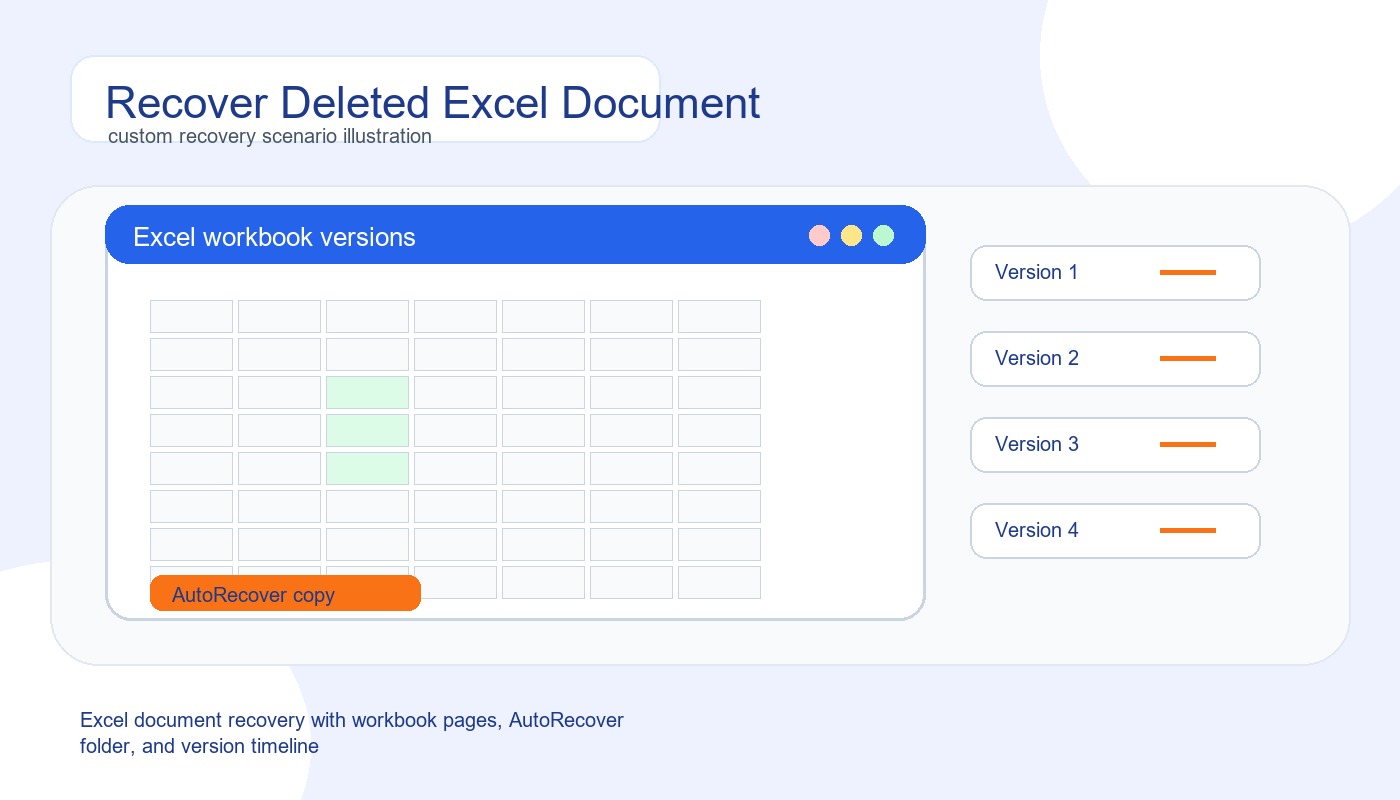 Gelöschtes Excel-Dokument Wiederherstellen: Wiederherstellungsleitfaden Und Sichere Schritte recovery planning illustration