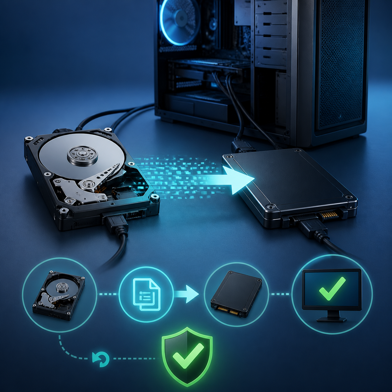 cloner un disque Windows planning illustration