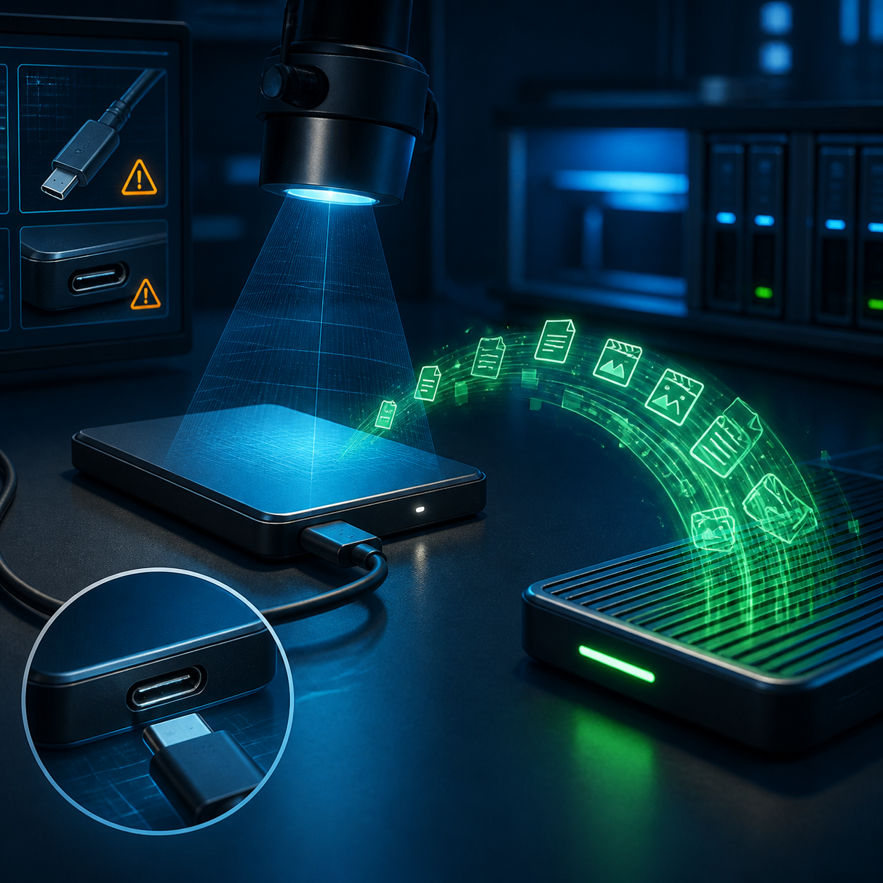 réparation SSD externe illustration