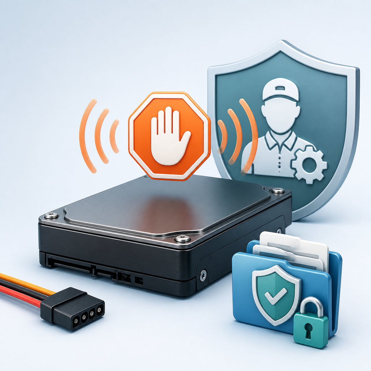 riparare hard disk che fa clic illustration