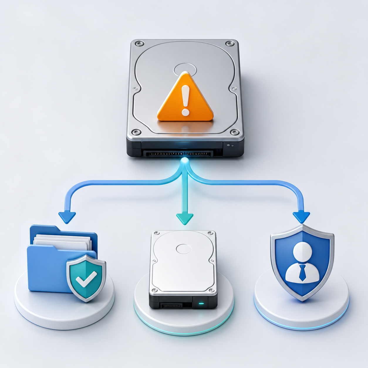 riparare guasto hard disk illustration