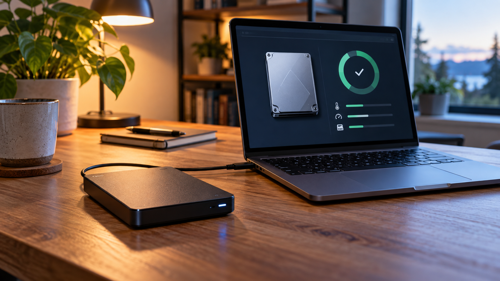 check hard drive health safely safety illustration