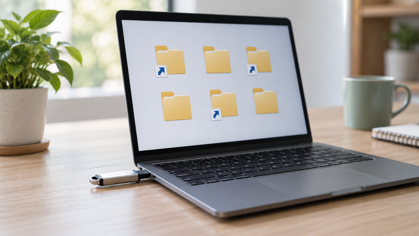 files turned into shortcuts on USB safety illustration