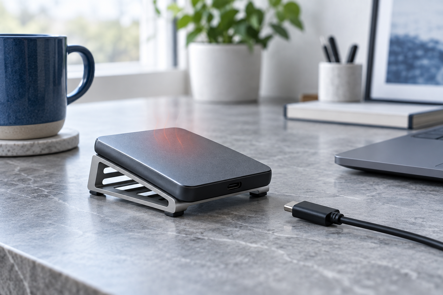 external SSD overheating safety illustration