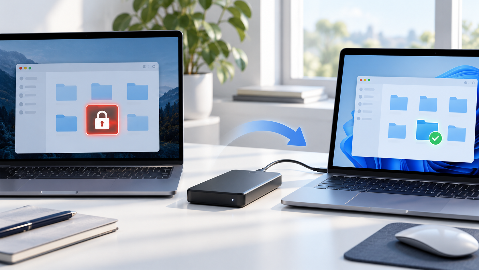 external drive access denied after moving to another PC safety illustration