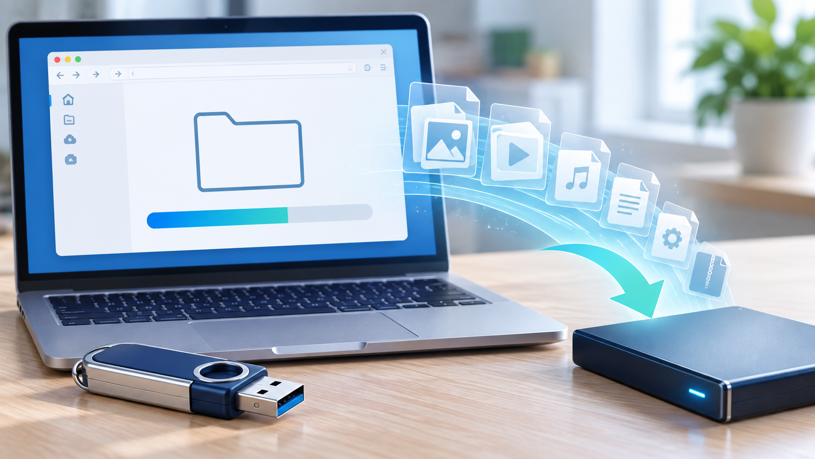 USB folder is empty but space is used safety illustration