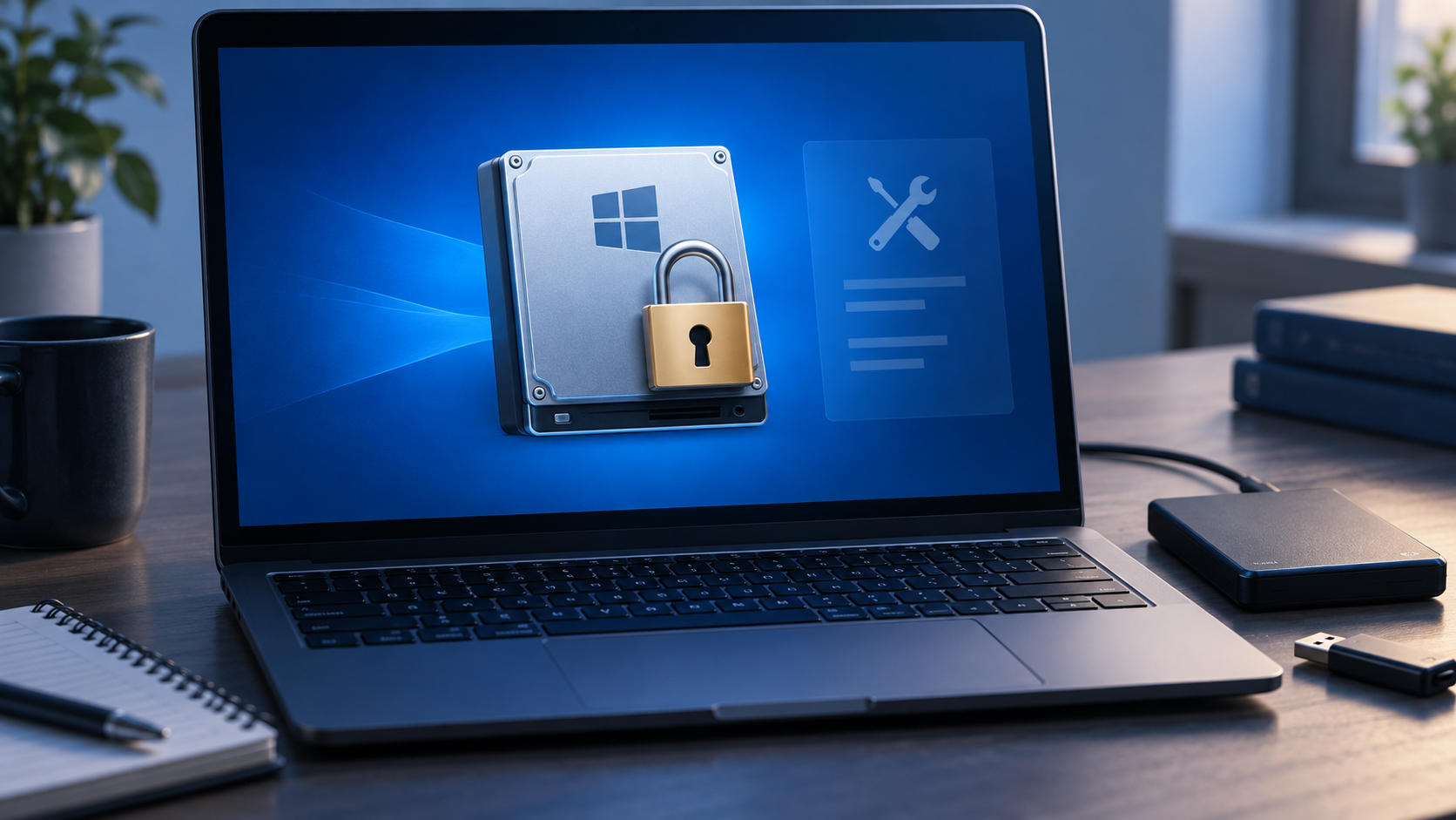 the drive where Windows is installed is locked