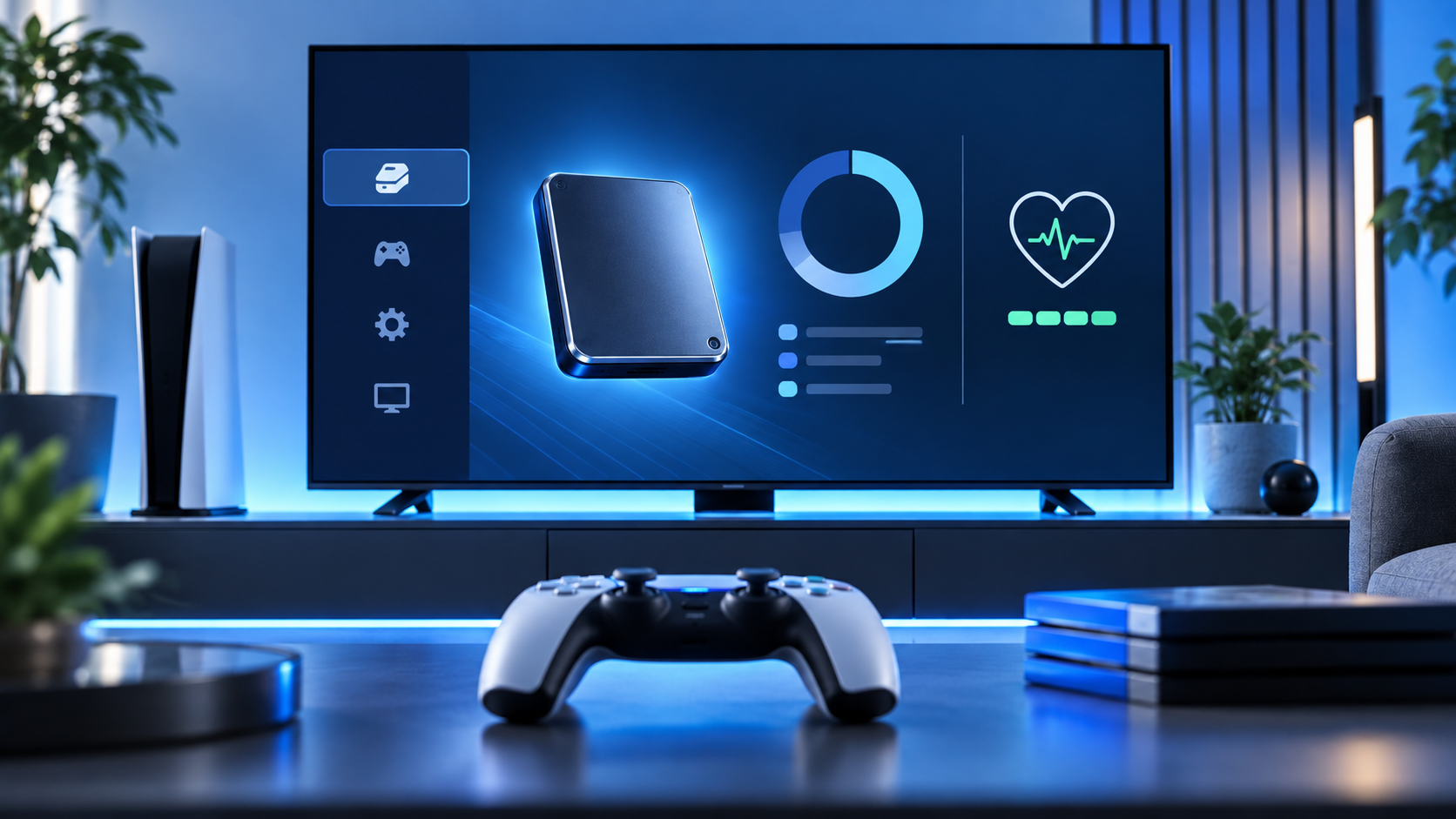PS4 vérifie l’état du stockage système