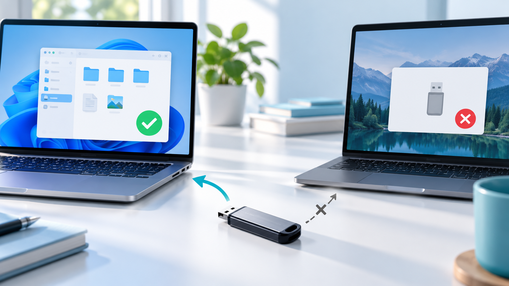 pendrive działa na jednym komputerze ale nie na drugim safety illustration