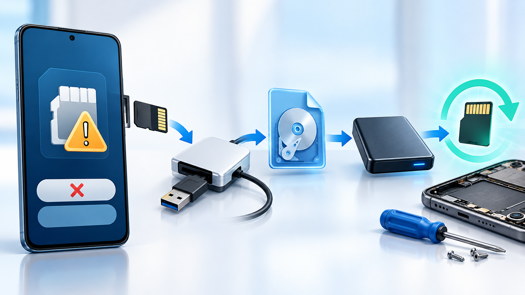 Android phone asks to format SD card safety illustration