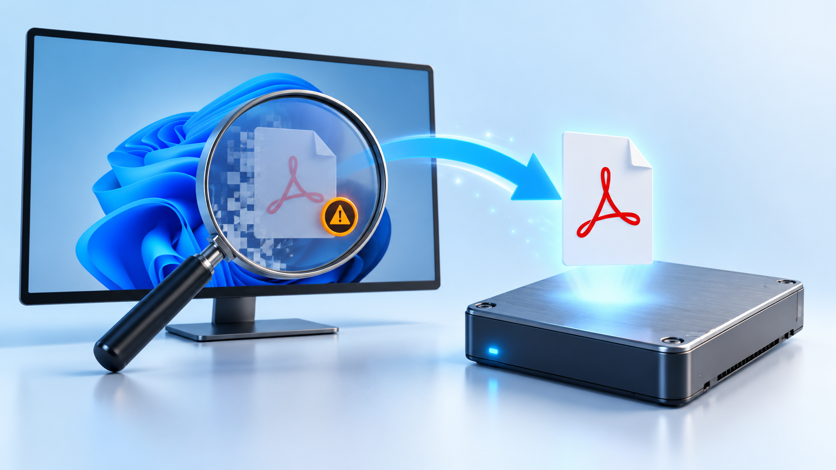 recover deleted PDF files on Windows safety illustration