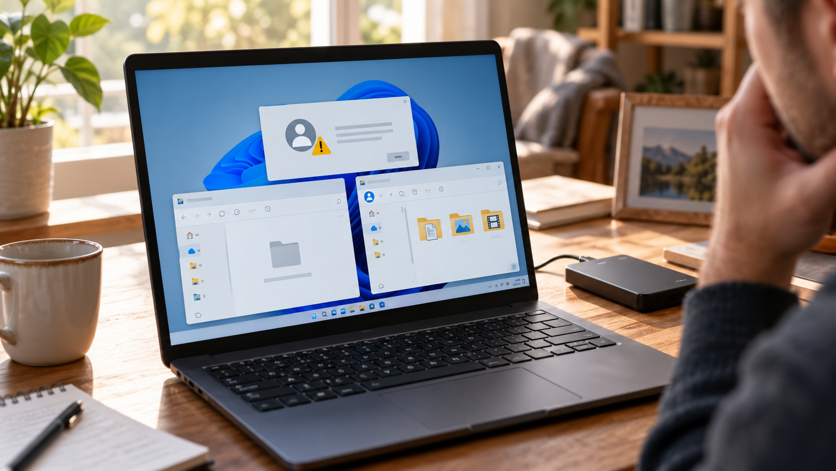 odzyskiwanie plików po zalogowaniu do profilu tymczasowego Windows safety illustration