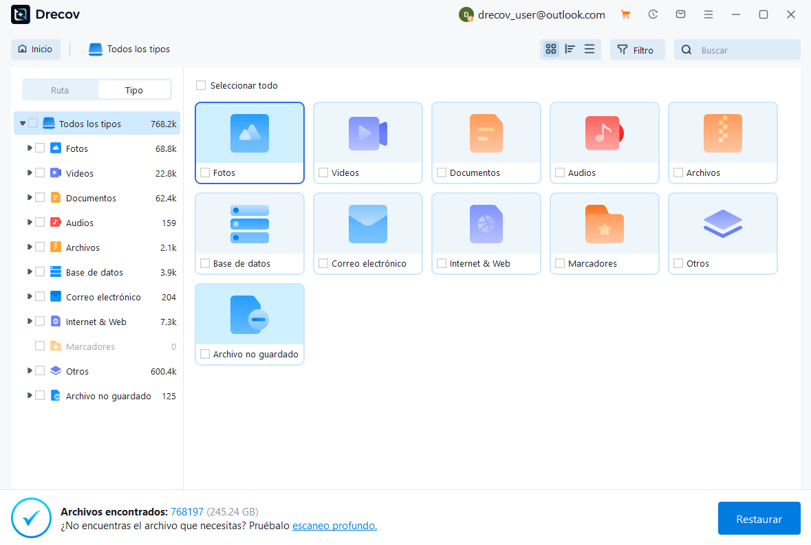Paso 2: recuperación de datos con Drecov — cómo recuperar música en iTunes